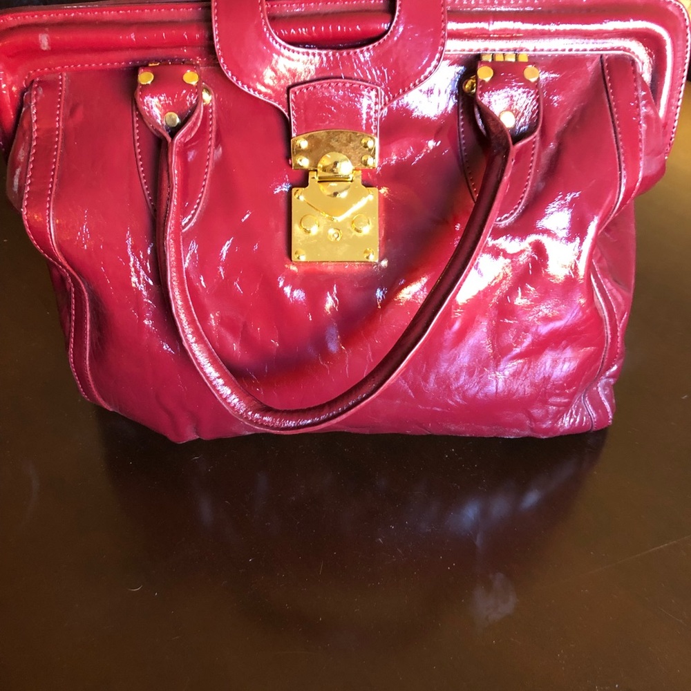 Red 14x17x6 Box Handbag